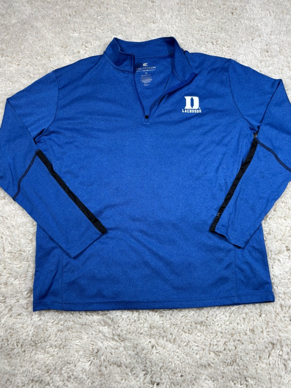 Duke Lacrosse Quarter Zip Pullover Men’s Medium Blue Colosseum
